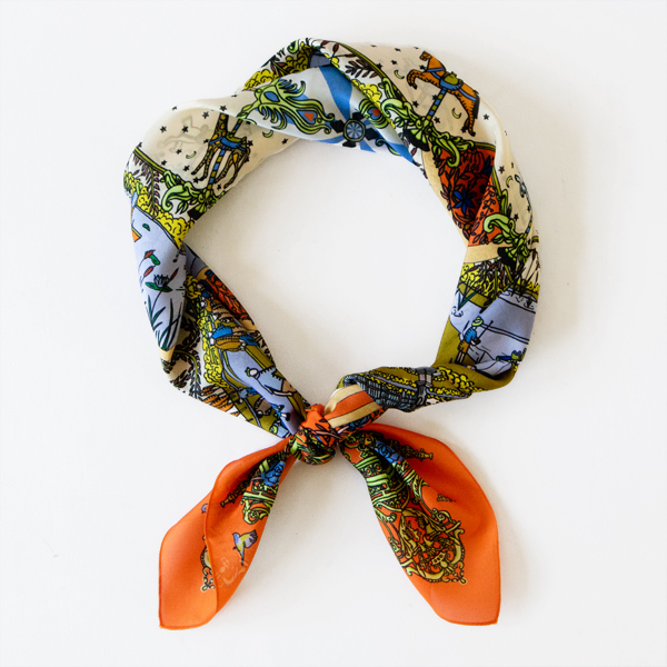 シルクポンジェバンダナ(COL 7 ORANGE ) シルクポンジェバンダナ(COL 7 ORANGE )