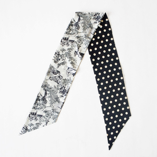 シルクツイルリバーシブルタイスカーフ