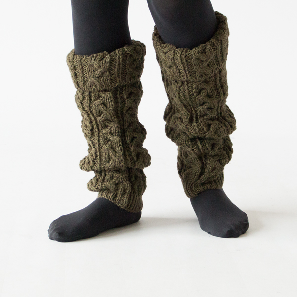 ケーブルレッグウォーマー(OLIVE) ケーブルレッグウォーマー(OLIVE)