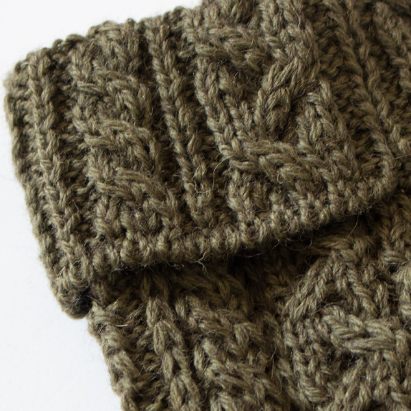セーターのようなざっくりとしたケーブル編み(OLIVE) セーターのようなざっくりとしたケーブル編み(OLIVE)