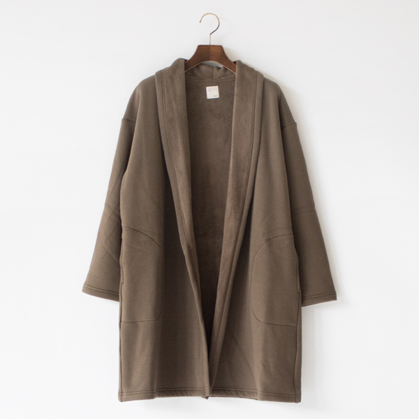 ウルトラブラッシュ 裏起毛ロングカーディガン(KHAKI)