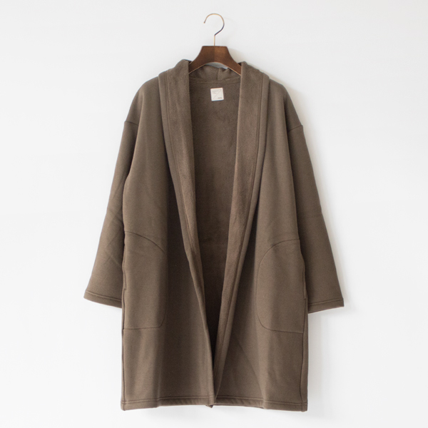 ウルトラブラッシュ 裏起毛ロングカーディガン(KHAKI)