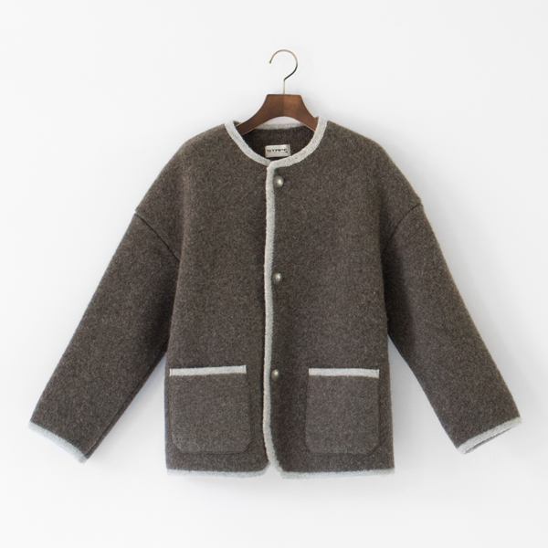 チロリアンジャケット ROUNDNECK OVERSIZE(LODEN GREEN/SILVER)