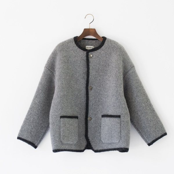 チロリアンジャケット ROUNDNECK OVERSIZE(GREY/BLACK)