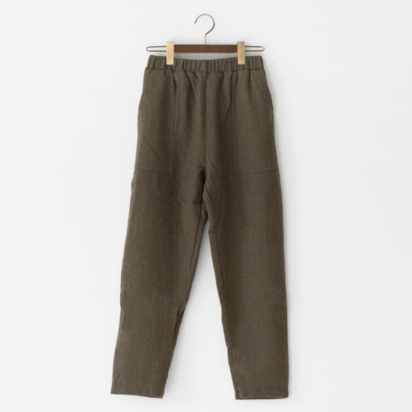 ウールリファイン イージーテーパードパンツ(KHAKI)