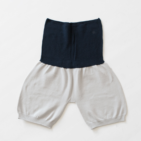 おなかをつつむ　はらまきパンツ 綿混(NAVY GREIGE)