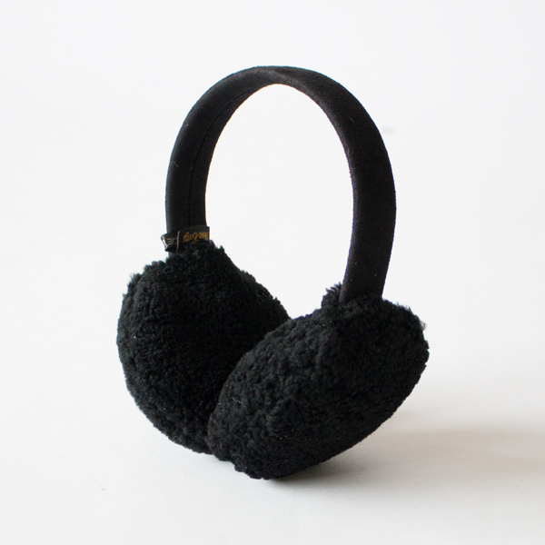 イヤーマフ HANA(MERINO CURLY-BLACK CURLY)