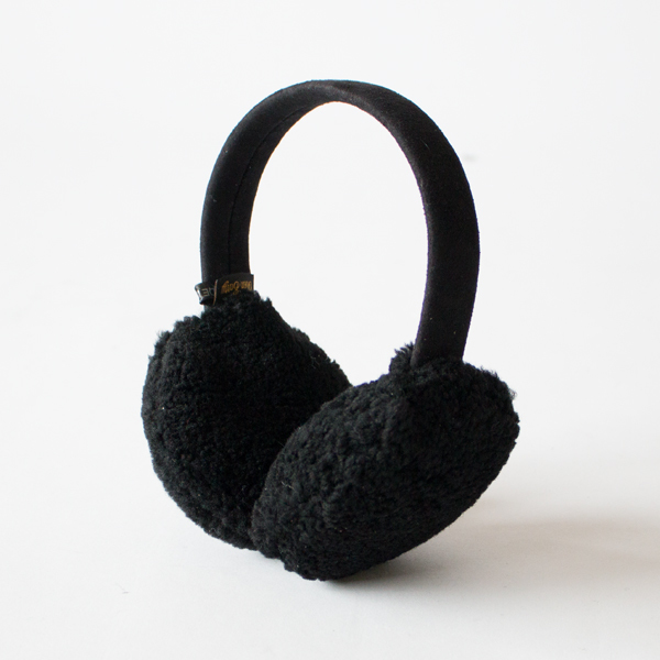 イヤーマフ HANA(MERINO CURLY-BLACK CURLY)