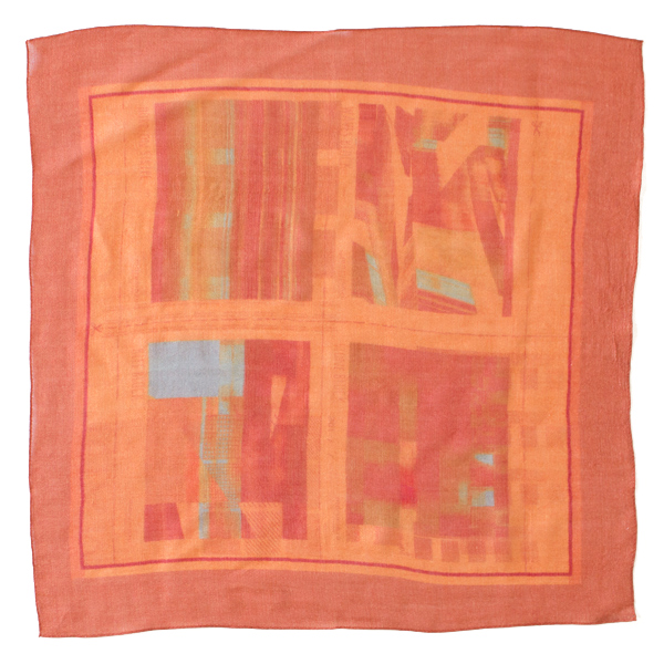 ウールシルクスカーフ(JOURNEY OF THE SCARF teracotta)
