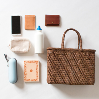 山葡萄楕円V形花結び 山葡萄バッグ楕円V形花結び