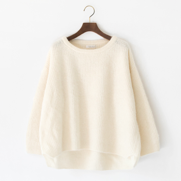 アルパカシルク タムタム ワイドセーター(WHITE)