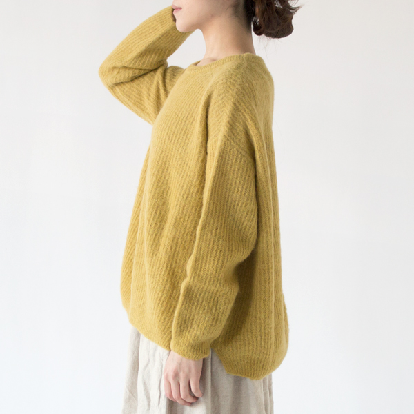 アルパカシルク タムタム ワイドセーター(YELLOW、身長162cm) アルパカシルク タムタム ワイドセーター(YELLOW、身長162cm)