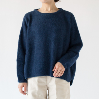 アルパカシルク タムタム ワイドセーター(NAVY、身長162cm) アルパカシルク タムタム ワイドセーター(NAVY、身長162cm)