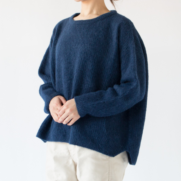 アルパカシルク タムタム ワイドセーター(NAVY、身長162cm) アルパカシルク タムタム ワイドセーター(NAVY、身長162cm)