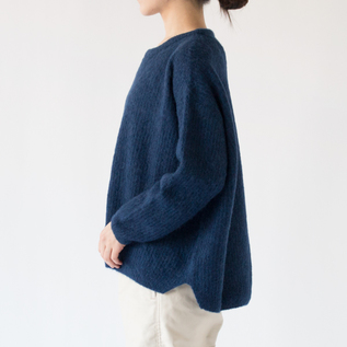 アルパカシルク タムタム ワイドセーター(NAVY、身長162cm) アルパカシルク タムタム ワイドセーター(NAVY、身長162cm)