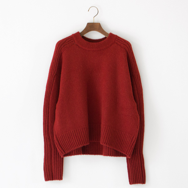 ベビーキャメル エポーレットセーター(RED)