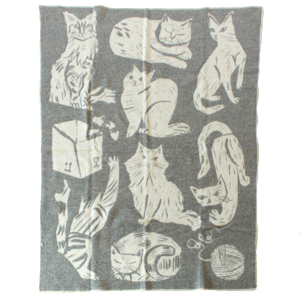 GREY WHITEブランケット KISSANPAIVAT GREY WHITEブランケット KISSANPAIVAT
