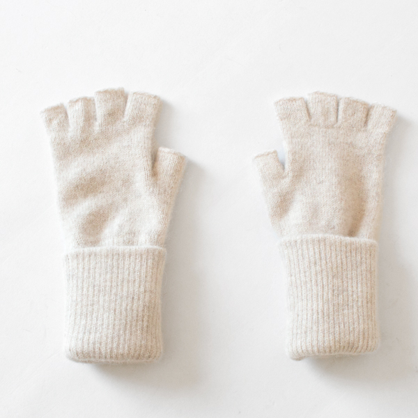GEELONGORA PLAIN STITCH 指なし手袋 (NATURAL)