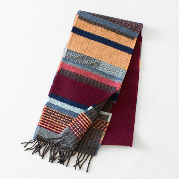 メリノラムズウールマフラー DORVIGNY(CLARET)