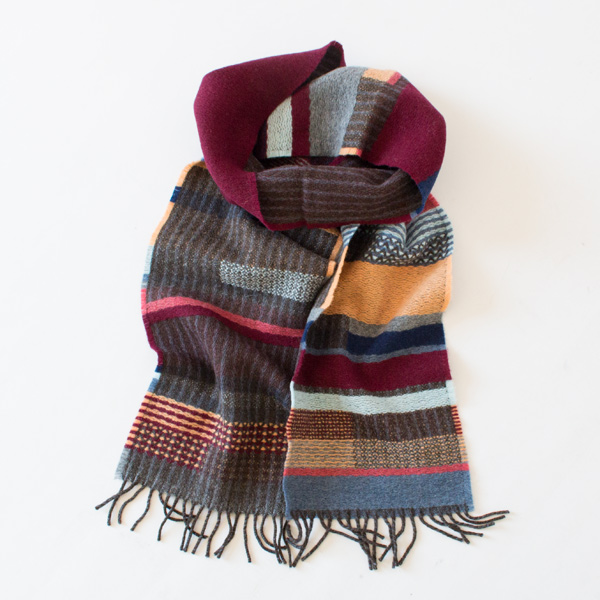 メリノラムズウールマフラー DORVIGNY(CLARET)