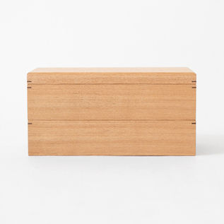 長方形の二段重箱（タモ・六つ仕切り付）／ZUTTO（ズット