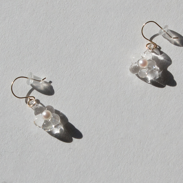 【別注】PEARL K10 ウメ(ピアス)