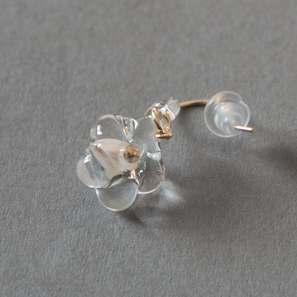 【別注】PEARL K10 ウメ(ピアス)