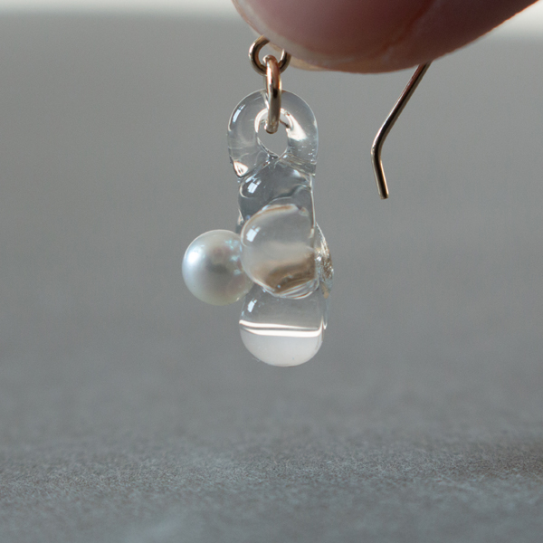【別注】PEARL K10 ウメ(ピアス)