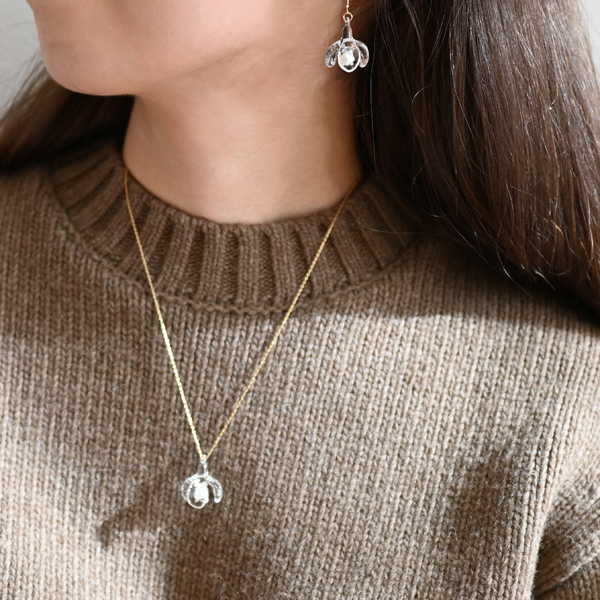 【別注】PEARL K10 ルナリア(ピアス)