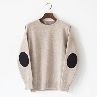 クルーネックエルボーパッチセーター(COBBEL) クルーネックエルボーパッチセーター(COBBEL)