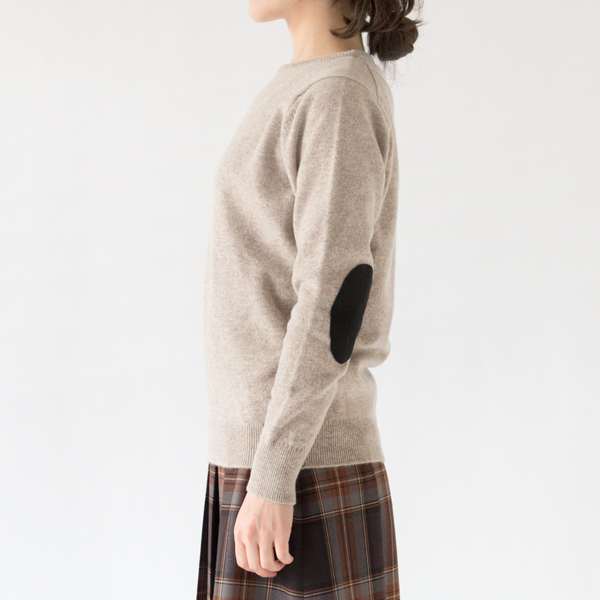 クルーネックエルボーパッチセーター(COBBEL)身長162cm クルーネックエルボーパッチセーター(COBBEL)身長162cm