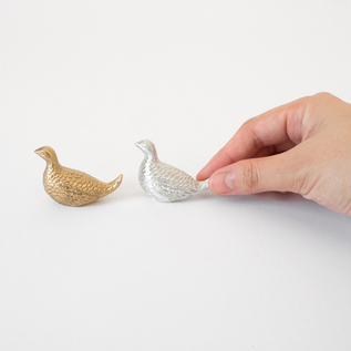 能作✖️富山もよう　雷鳥箸置き 雷鳥のはしおき 2ヶ入／能作（のうさく）｜愛着を持ってずっと使いたい