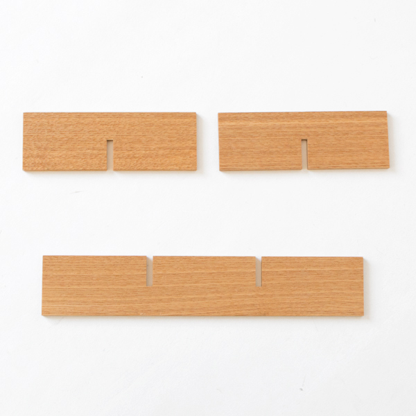 追加の六つ仕切り長方形の二段重箱(タモ・六つ仕切り付)