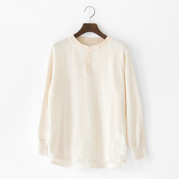 ワッフルヘンリープルオーバー（生成色）