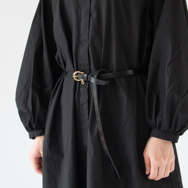 ゆったりとしたワンピースのウエストマークにも(Black)