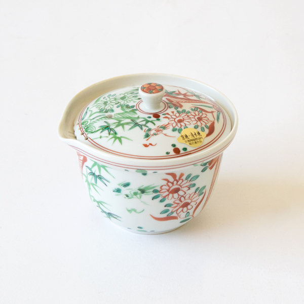 宝瓶 彩赤青絵花鳥／西川貞三郎商店（にしかわていざぶろうしょうてん