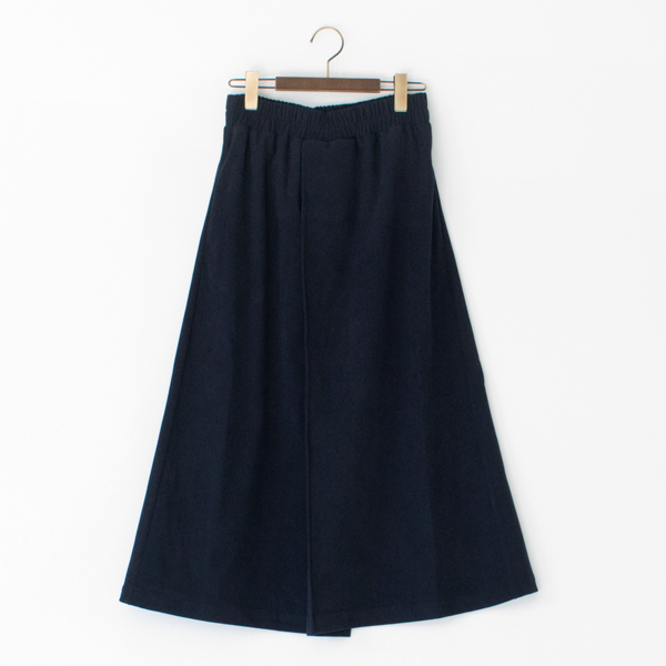 トリコットコーデュロイ タックスカート(NAVY)