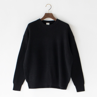 コットンカシミヤ クルーネックプルオーバー(BLACK) コットンカシミヤ クルーネックプルオーバー(BLACK)