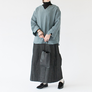 肌寒い季節はインナーにタートルネックを(BLUE GREY・身長162cm) 肌寒い季節はインナーにタートルネックを(BLUE GREY・身長162cm)