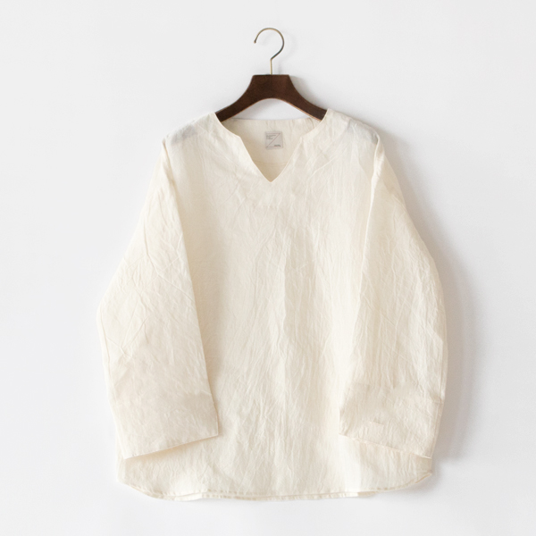 ファナージュリネン カフタンブラウス(OFF WHITE)