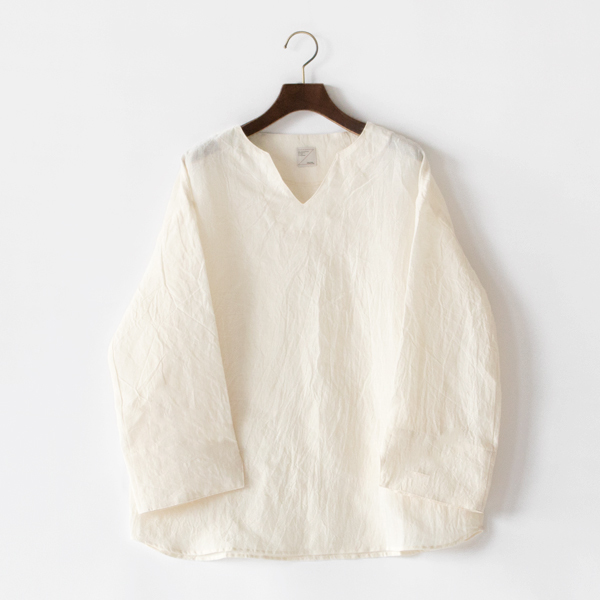 ファナージュリネン カフタンブラウス(OFF WHITE)
