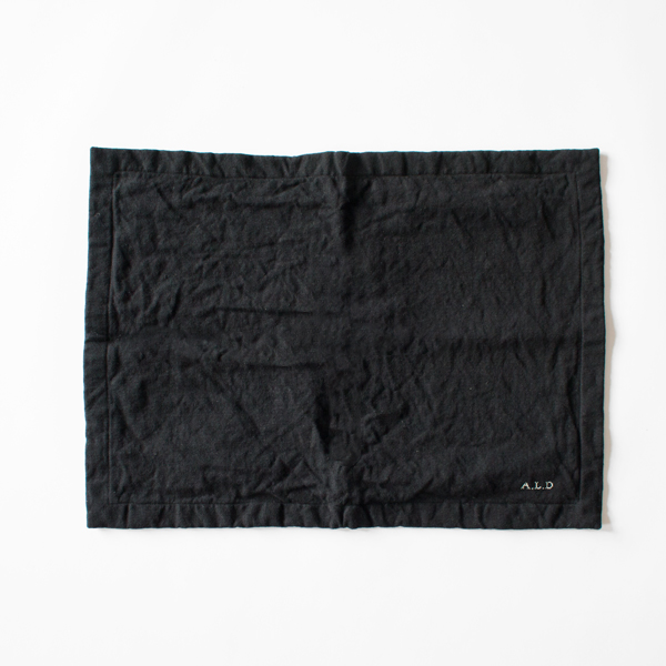 リネン バスマット(BLACK)