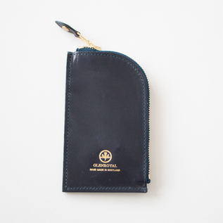 グレンロイヤル　ネイビー レザー キーケース 別注】キーケース ZIPPED KEY CASE WITH POCKET／GLENROYAL(グレン