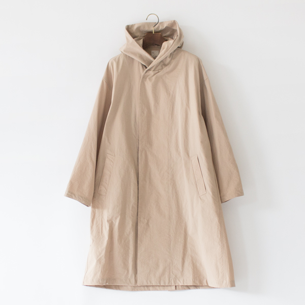 オニベジナイロン フーデッドコート(BEIGE(イチジク))