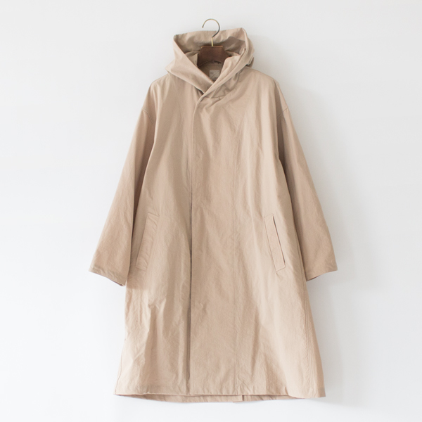 オニベジナイロン フーデッドコート(BEIGE(イチジク))