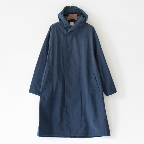 オニベジナイロン フーデッドコート(NAVY(藍))