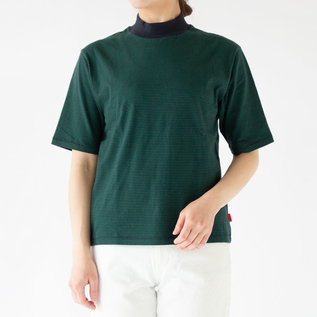 NARROW BORDER JERSEY MOCKNECK／Healthknit / Shop ZUTTO for the
