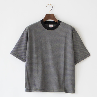 ナローボーダー　クルーネック半袖Tシャツ