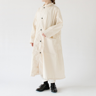 yarmo 　コート　ライトグレー　ロング Yarmo ステンカラーコート コート 「yarmo/ヤーモ」Quilting Lab