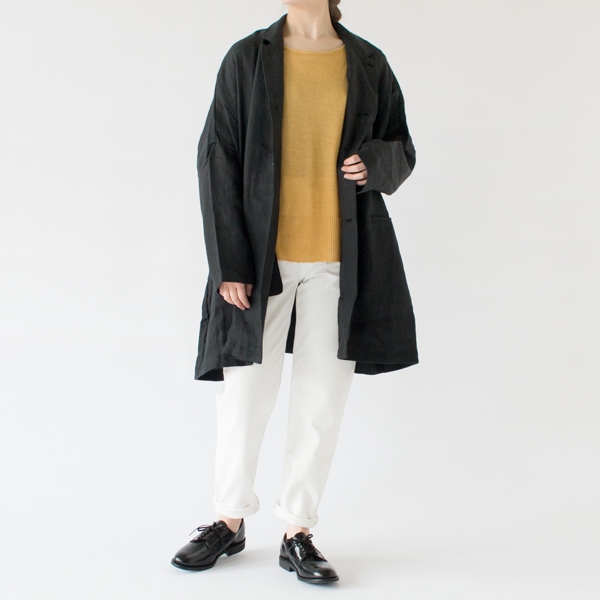 美品☆ SETTO MARKET JACKET リネン　ブラック　2023 MARKET ジャケット／SETTO（セット）｜愛着を持ってずっと使いたいモノ